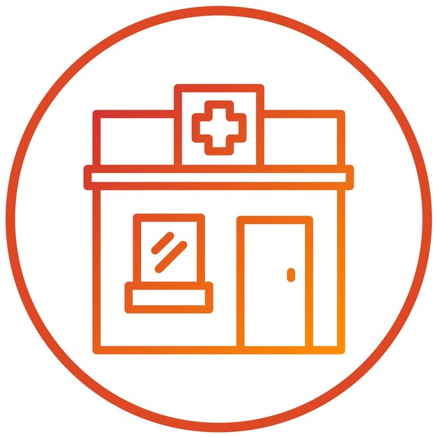 Estilo de icono de farmacia de diseño vectorial