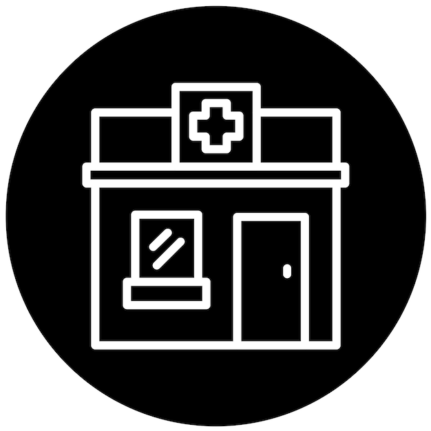 Estilo de icono de farmacia de diseño vectorial
