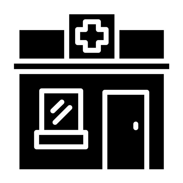 Estilo de icono de farmacia de diseño vectorial