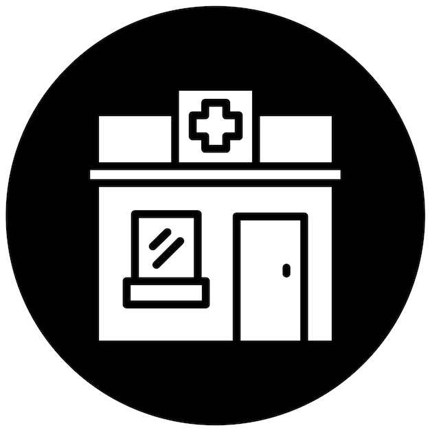 Estilo de icono de farmacia de diseño vectorial