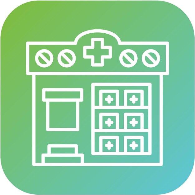 Estilo de icono de farmacia de diseño vectorial