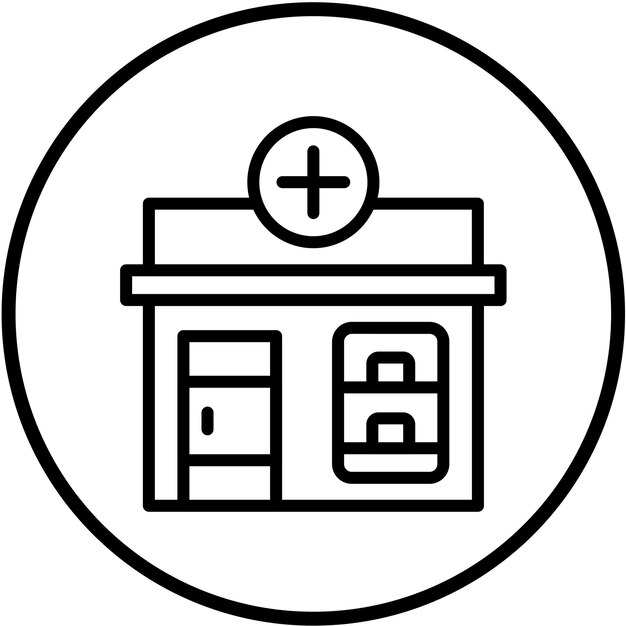 Estilo de icono de farmacia de diseño vectorial