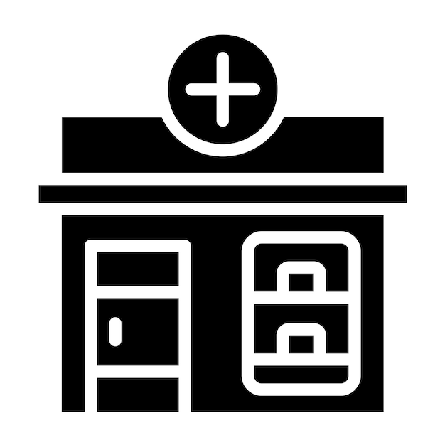 Estilo de icono de farmacia de diseño vectorial