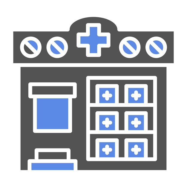 Estilo de icono de farmacia de diseño vectorial