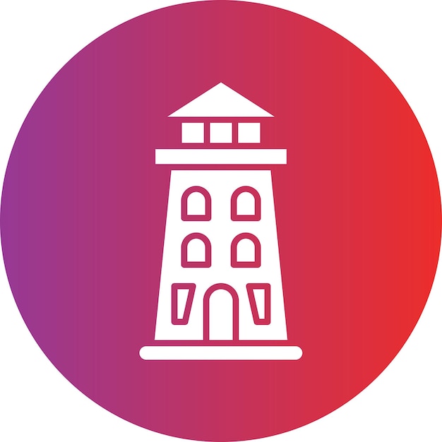 Estilo del icono del faro de diseño vectorial