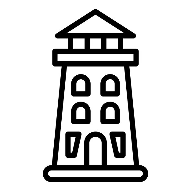 Estilo del icono del faro de diseño vectorial