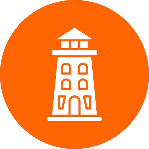 Estilo del icono del faro de diseño vectorial