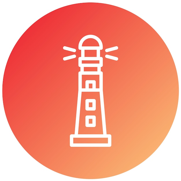 Estilo del icono del faro de diseño vectorial