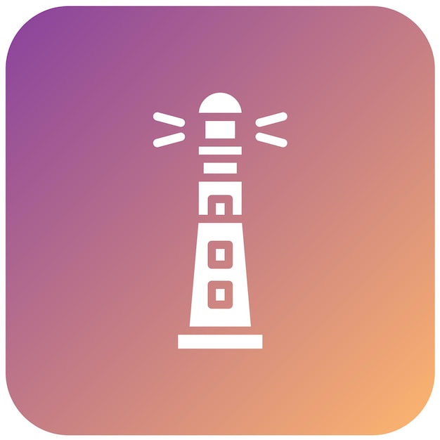 Estilo del icono del faro de diseño vectorial
