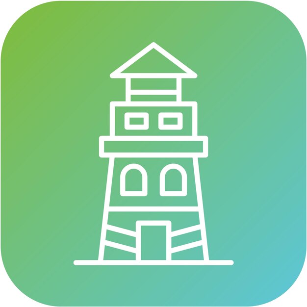 Estilo del icono del faro de diseño vectorial