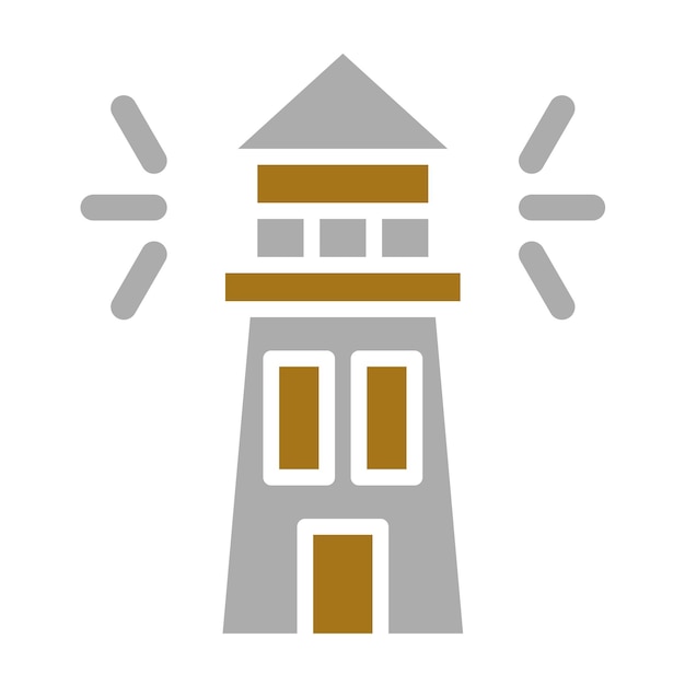 Estilo del icono del faro de diseño vectorial