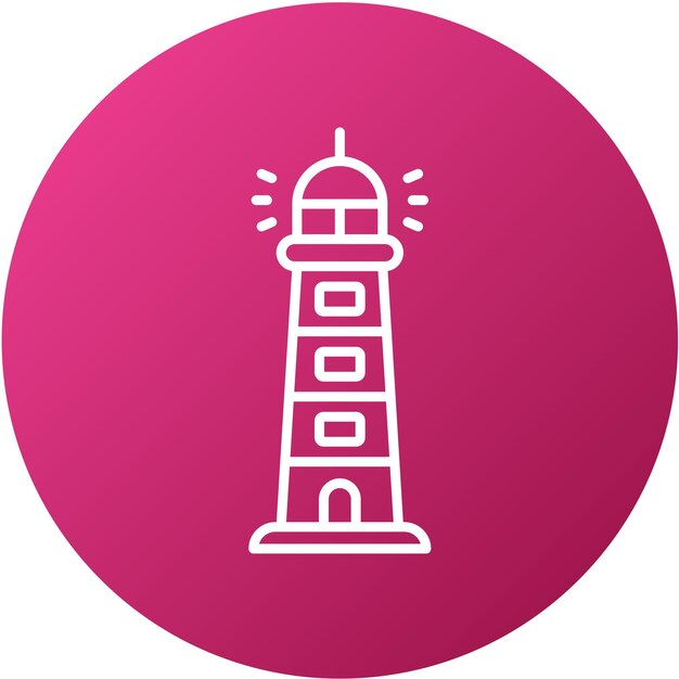 Estilo del icono del faro de diseño vectorial