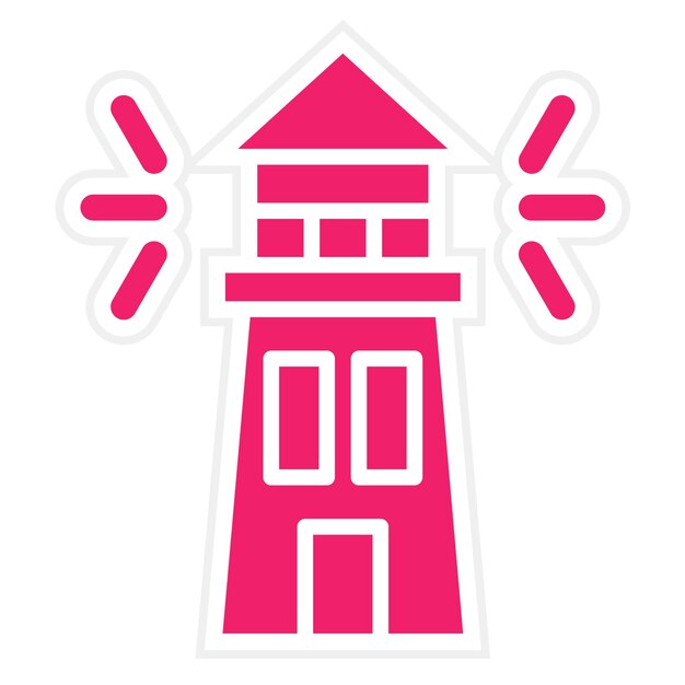 Estilo del icono del faro de diseño vectorial