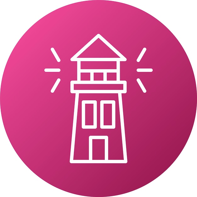 Estilo del icono del faro de diseño vectorial