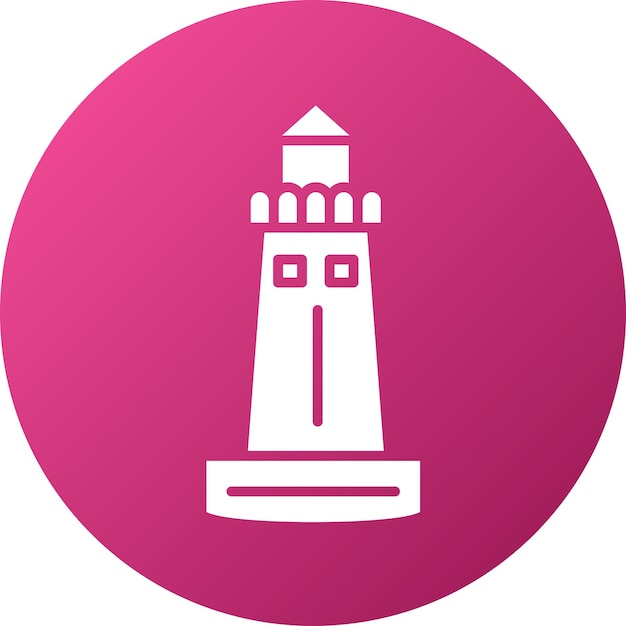 Estilo del icono del faro de diseño vectorial