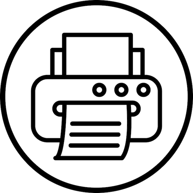 Estilo de icono de fax de diseño vectorial