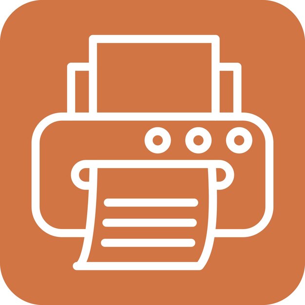 Vector estilo de icono de fax de diseño vectorial