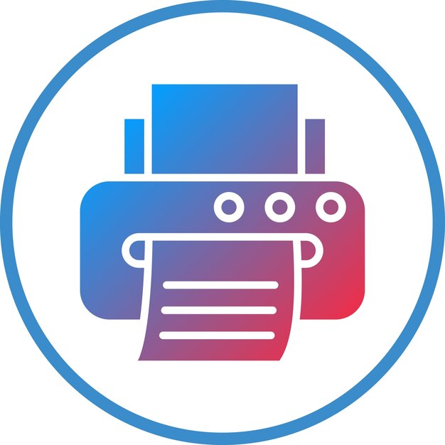 Estilo de icono de fax de diseño vectorial