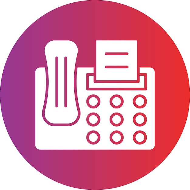 Estilo de icono de fax de diseño vectorial