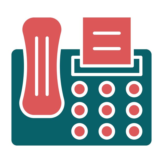 Estilo de icono de fax de diseño vectorial