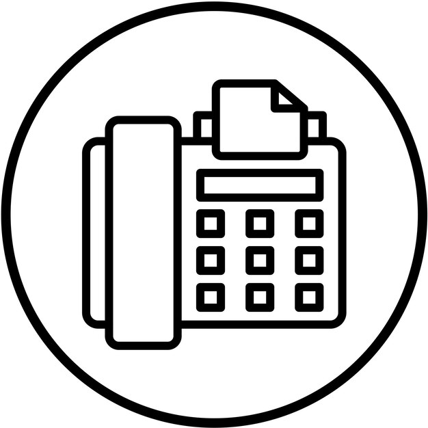 Estilo de icono de fax de diseño vectorial