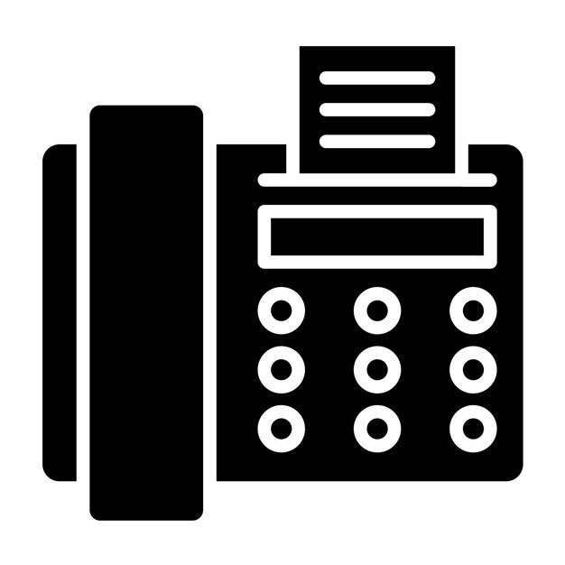 Estilo de icono de fax de diseño vectorial
