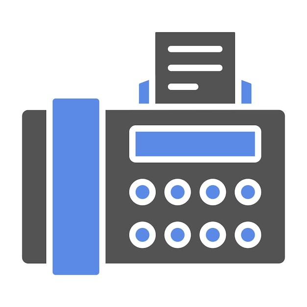 Estilo de icono de fax de diseño vectorial