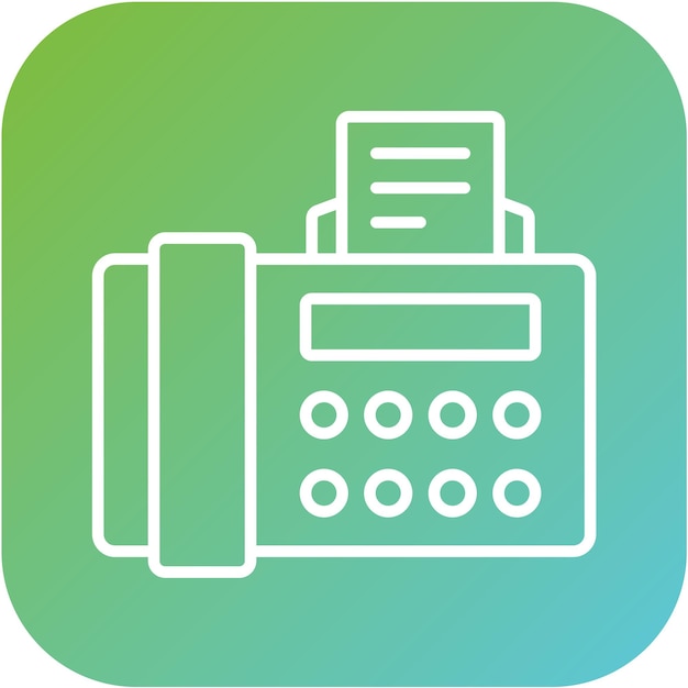 Estilo de icono de fax de diseño vectorial