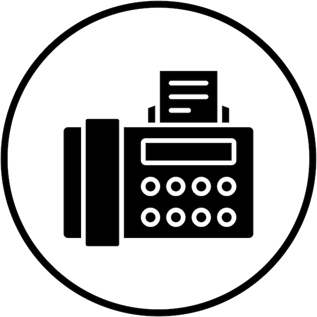 Estilo de icono de fax de diseño vectorial