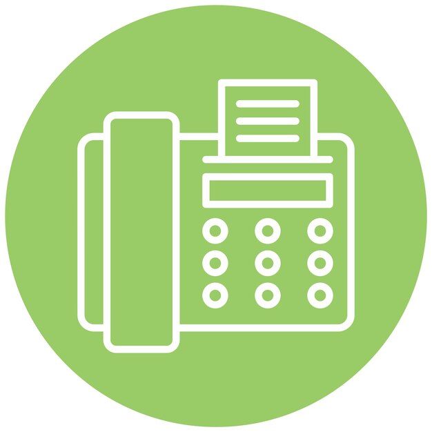 Estilo de icono de fax de diseño vectorial