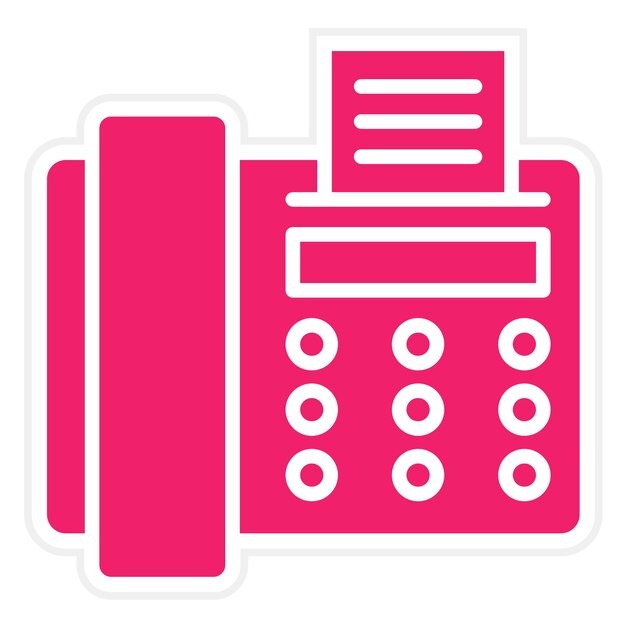 Estilo de icono de fax de diseño vectorial