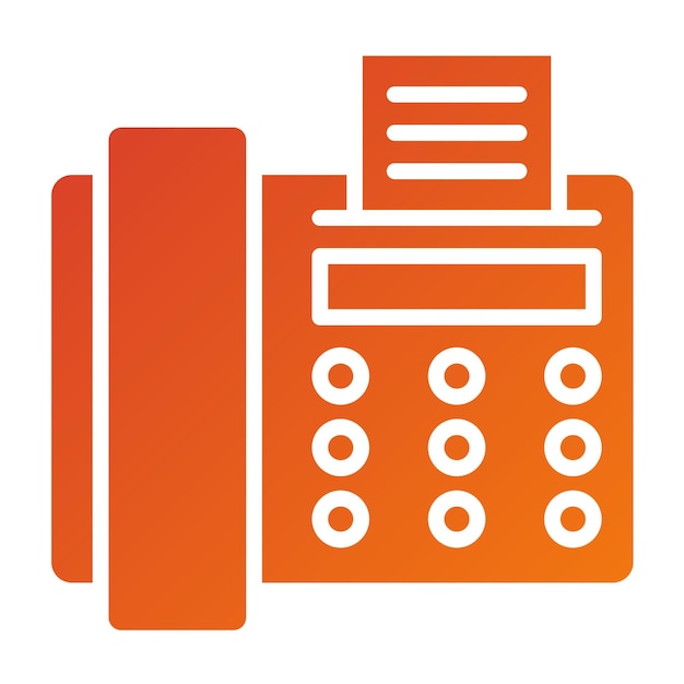 Estilo de icono de fax de diseño vectorial
