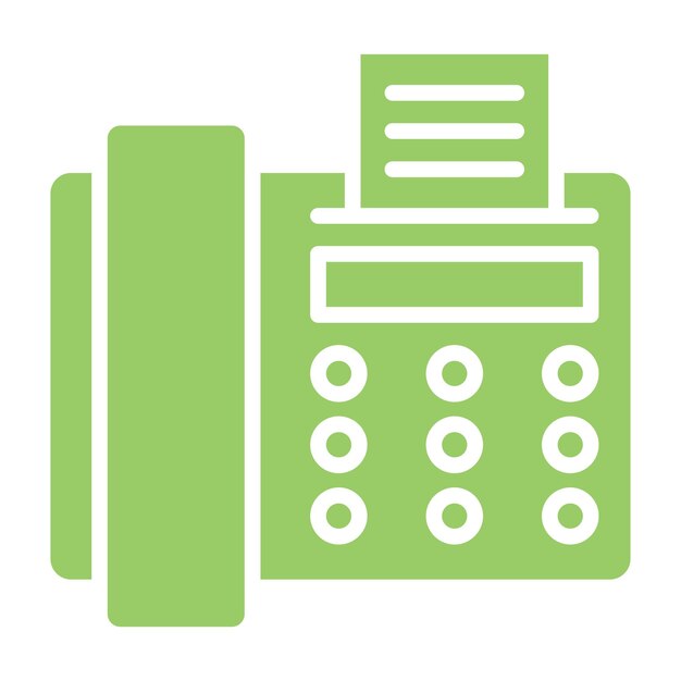 Estilo de icono de fax de diseño vectorial