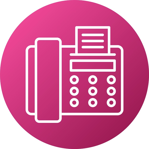 Estilo de icono de fax de diseño vectorial