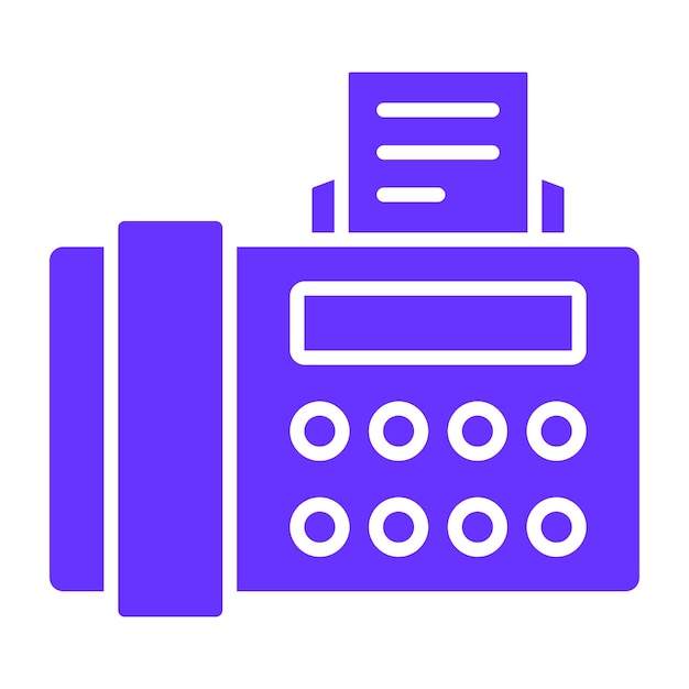 Estilo de icono de fax de diseño vectorial