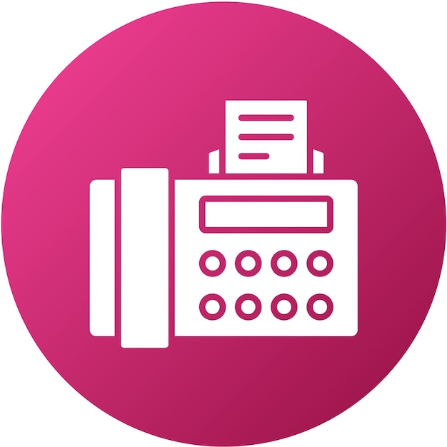 Estilo de icono de fax de diseño vectorial