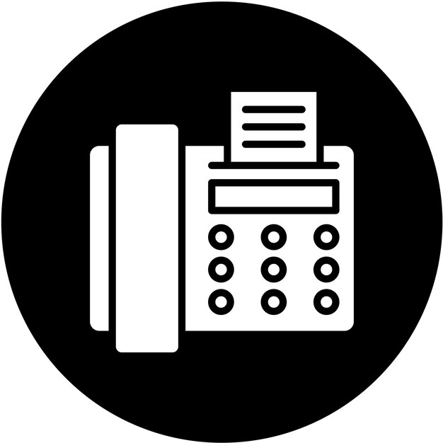 Estilo de icono de fax de diseño vectorial