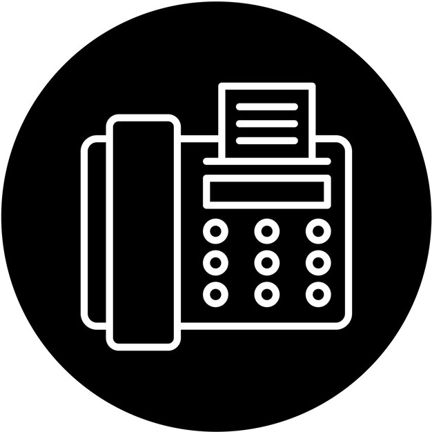 Estilo de icono de fax de diseño vectorial