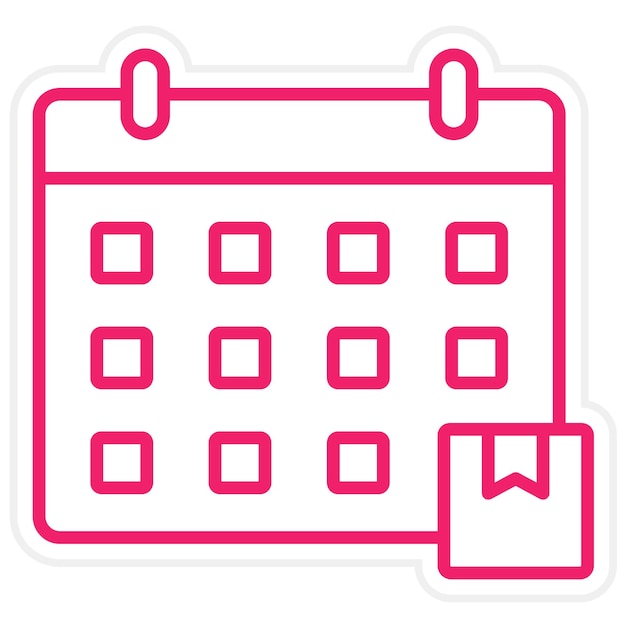 Estilo del icono de la fecha de entrega del diseño vectorial
