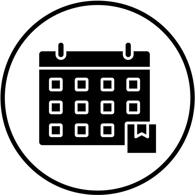 Estilo del icono de la fecha de entrega del diseño vectorial