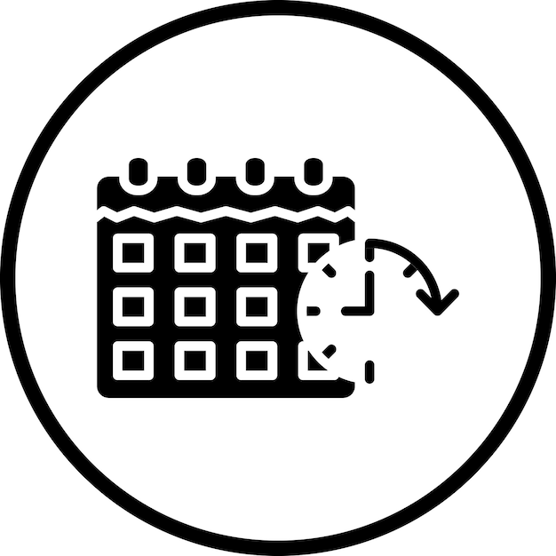 Estilo del icono de la fecha límite del diseño vectorial