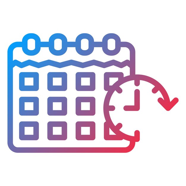 Estilo del icono de la fecha límite del diseño vectorial