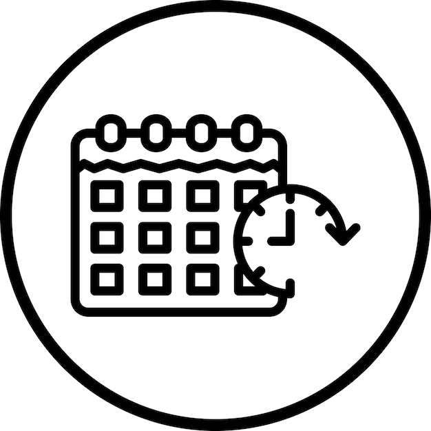 Estilo del icono de la fecha límite del diseño vectorial