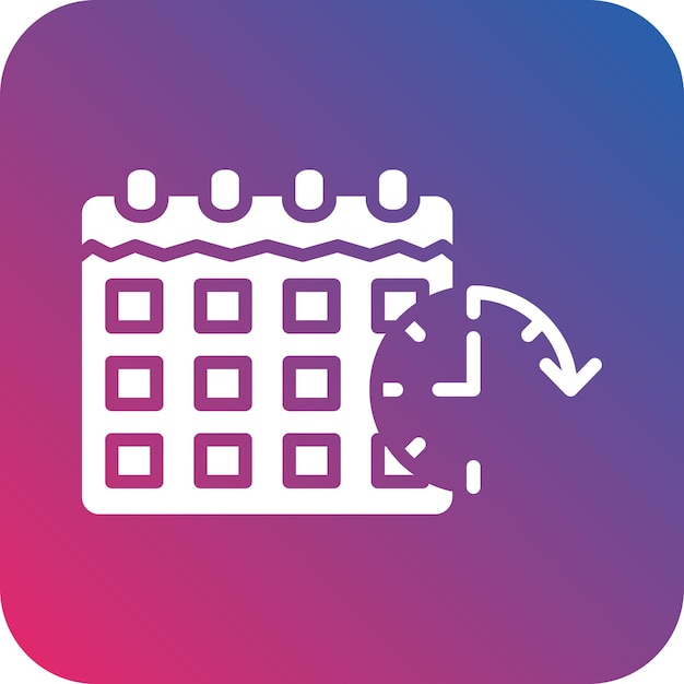 Estilo del icono de la fecha límite del diseño vectorial