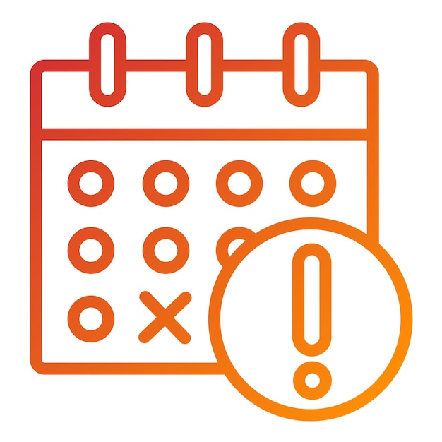 Estilo del icono de la fecha límite del diseño vectorial