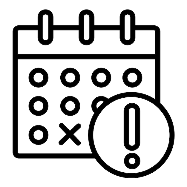 Estilo del icono de la fecha límite del diseño vectorial