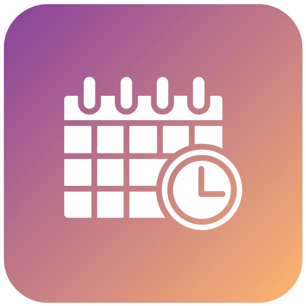 Estilo del icono de la fecha límite del diseño vectorial