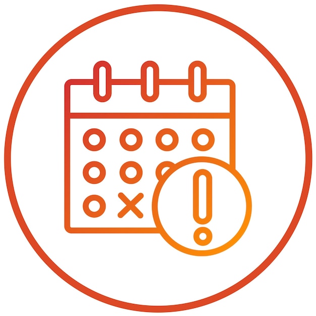 Estilo del icono de la fecha límite del diseño vectorial