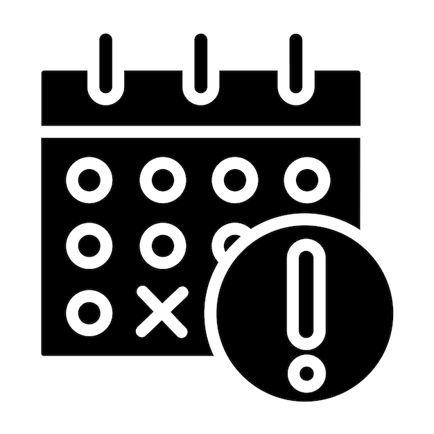 Estilo del icono de la fecha límite del diseño vectorial