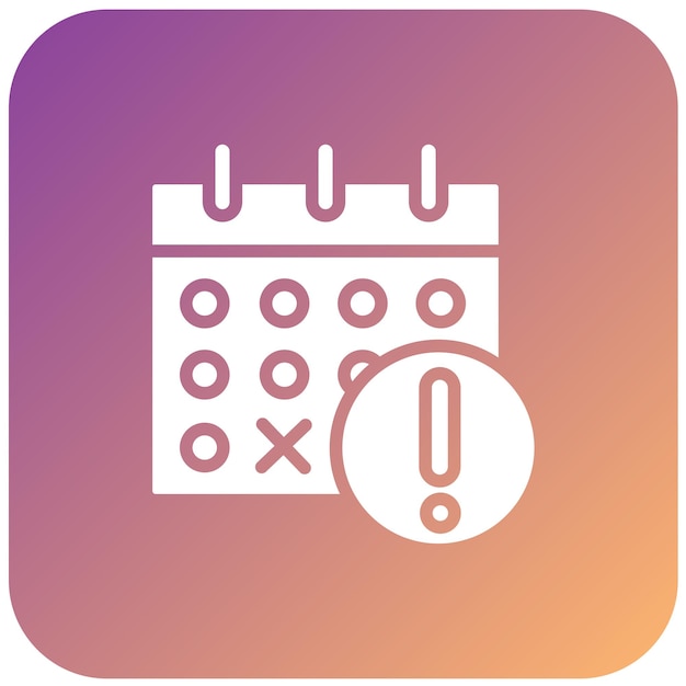 Estilo del icono de la fecha límite del diseño vectorial